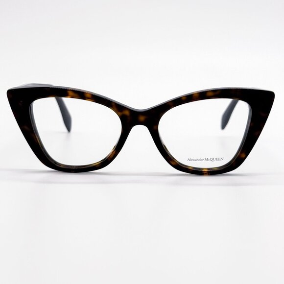 NEW ALEXANDER MCQUEEN EYEGLASSES AM0305O 002 CAT EYE HAVANA WOMEN EYEWEAR - Picture 3 of 9